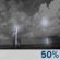 Tuesday Night: A 50 percent chance of showers and thunderstorms. Partly cloudy, with a low around 69. Tuesday Night: A 50 percent chance of showers and thunderstorms. Partly cloudy, with a low around 69.